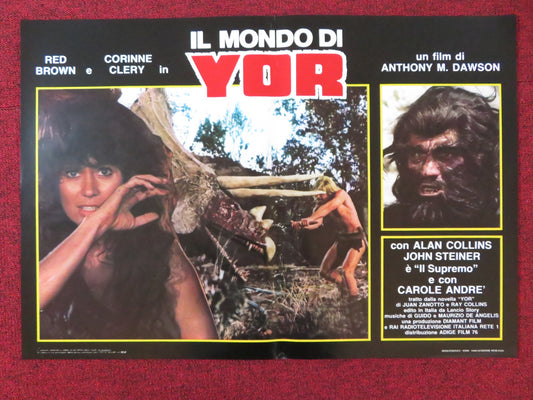 YOR: THE HUNTER FROM THE FUTURE - D ITALIAN FOTOBUSTA POSTER REB BROWN 1983