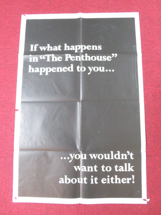 PENTHOUSE- TEASER FOLDED US ONE SHEET POSTER TERENCE MORGANSUZY KENDALL 1967
