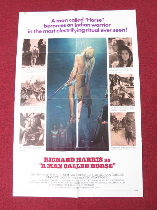 A MAN CALLED HORSE FOLDED US ONE SHEET POSTER RICHARD HARRIS J. ANDERSON 1970