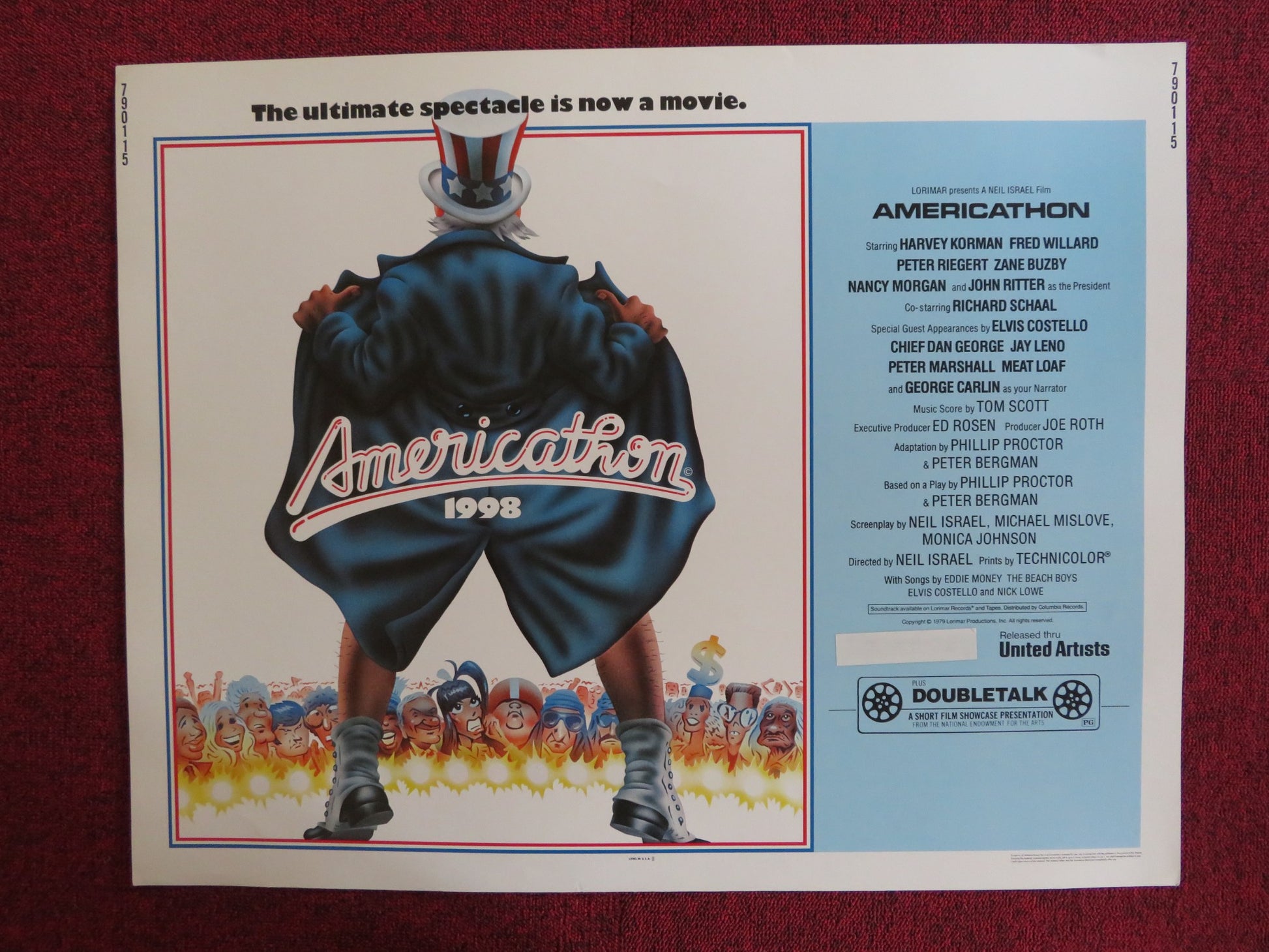 AMERICATHON US HALF SHEET (22"x 28") POSTER HARVEY KORMAN FRED WILLARD 1979 - Rendezvous Cinema