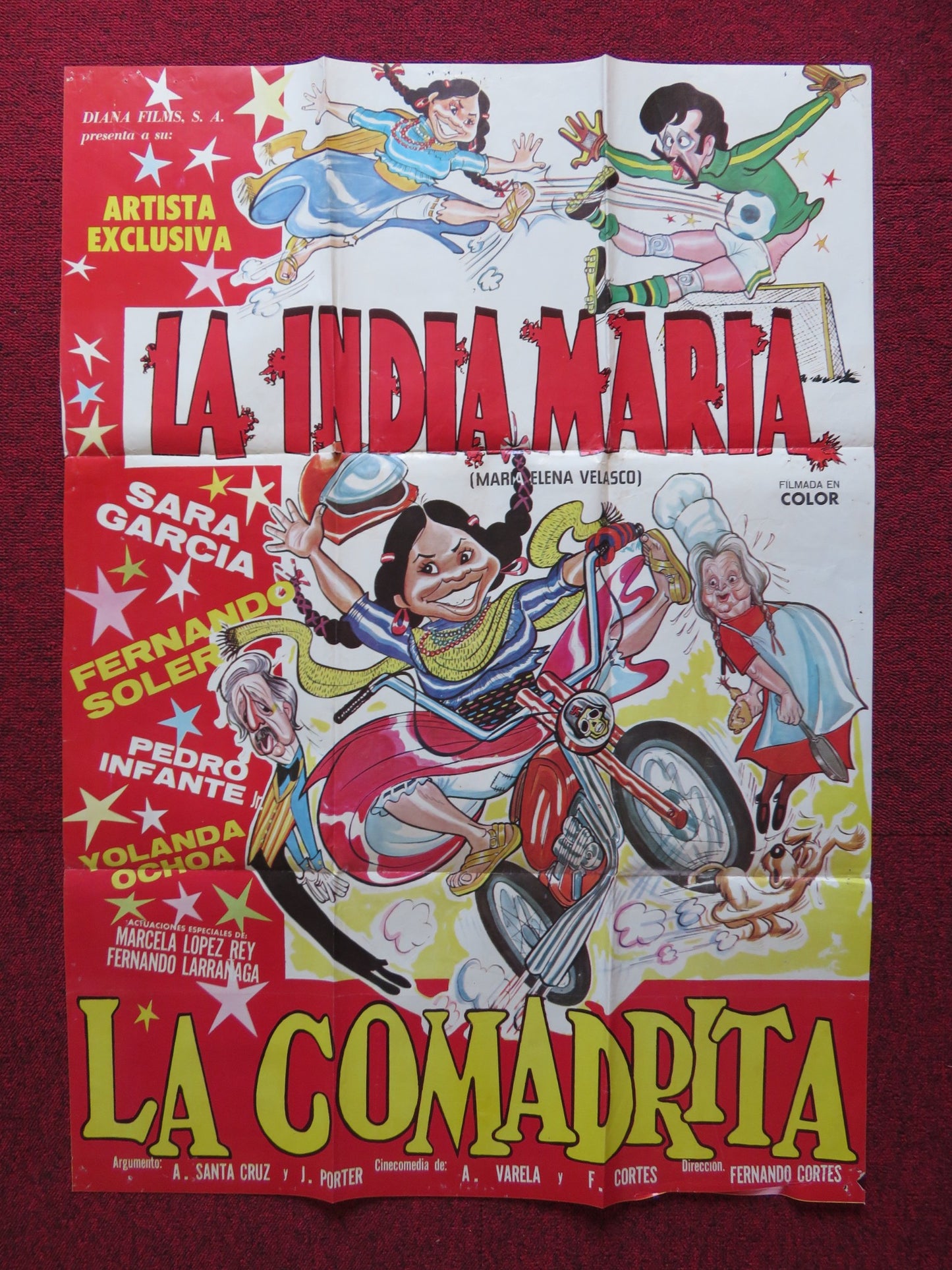 LA COMADRITA FOLDED MEXICAN POSTER MARIA ELENA VELASCO FERNANDO SOLER 1978 - Rendezvous Cinema