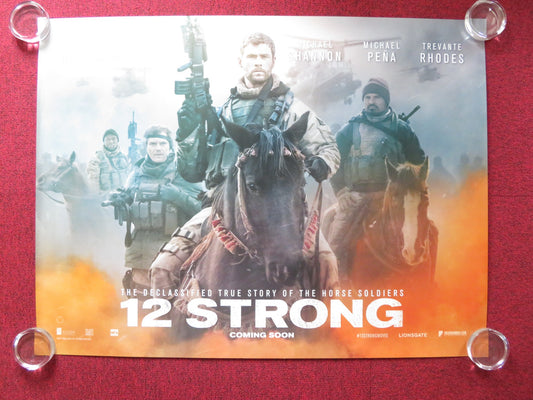 12 STRONG UK QUAD (30"x 40") ROLLED POSTER CHRIS HEMSWORTH MICHAEL SHANNON 2018
