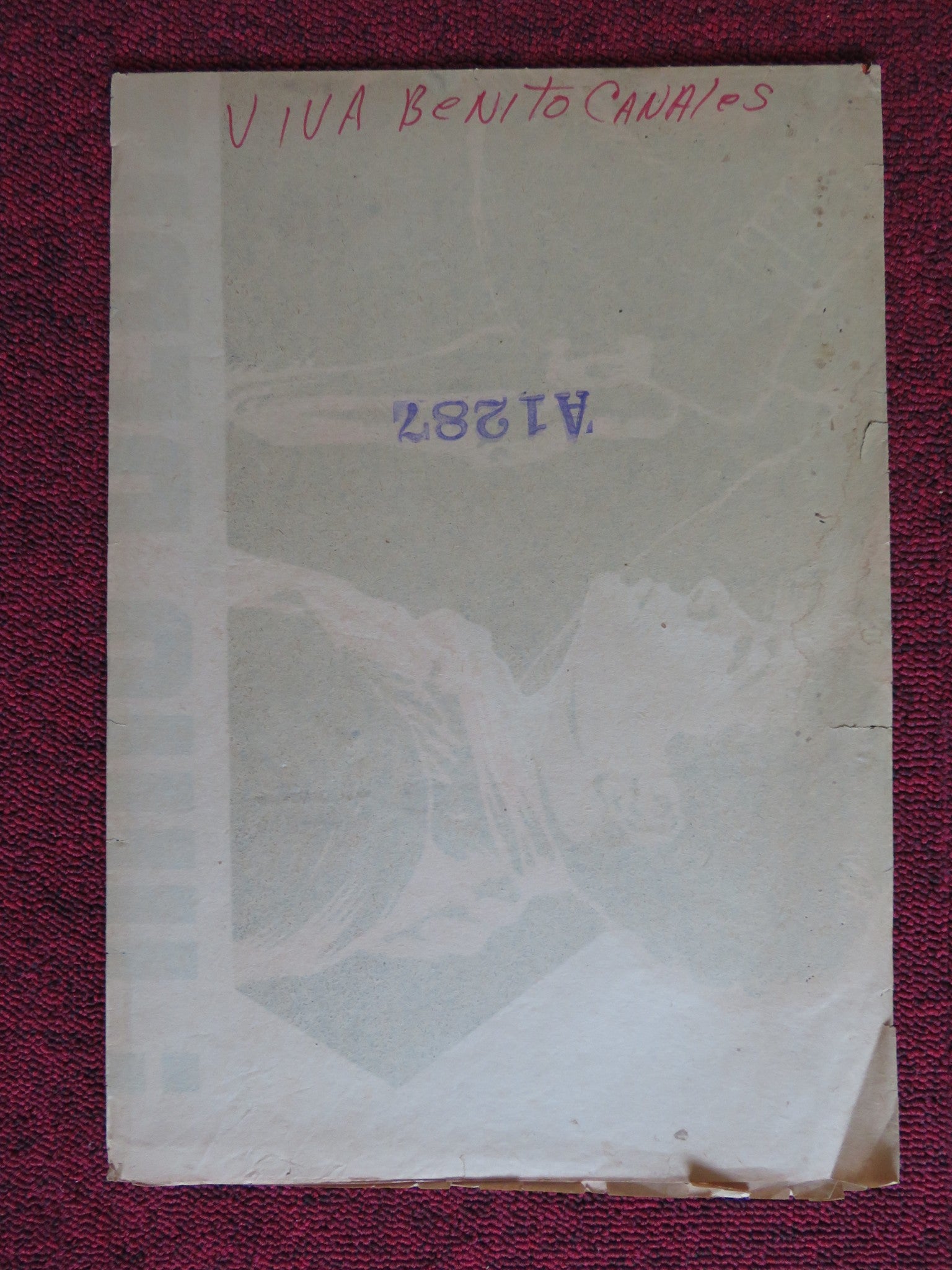 VIVA BENITO CANALES FOLDED MEXICAN POSTER FERNANDO CASANOVA E. QUINTANA 1966 - Rendezvous Cinema