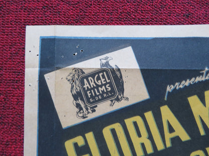 LEY FUGA FOLDED MEXICAN POSTER GLORIA MARIN CARLOS LOPEZ 1954 - Rendezvous Cinema
