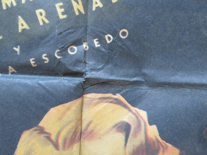 LEY FUGA FOLDED MEXICAN POSTER GLORIA MARIN CARLOS LOPEZ 1954 - Rendezvous Cinema