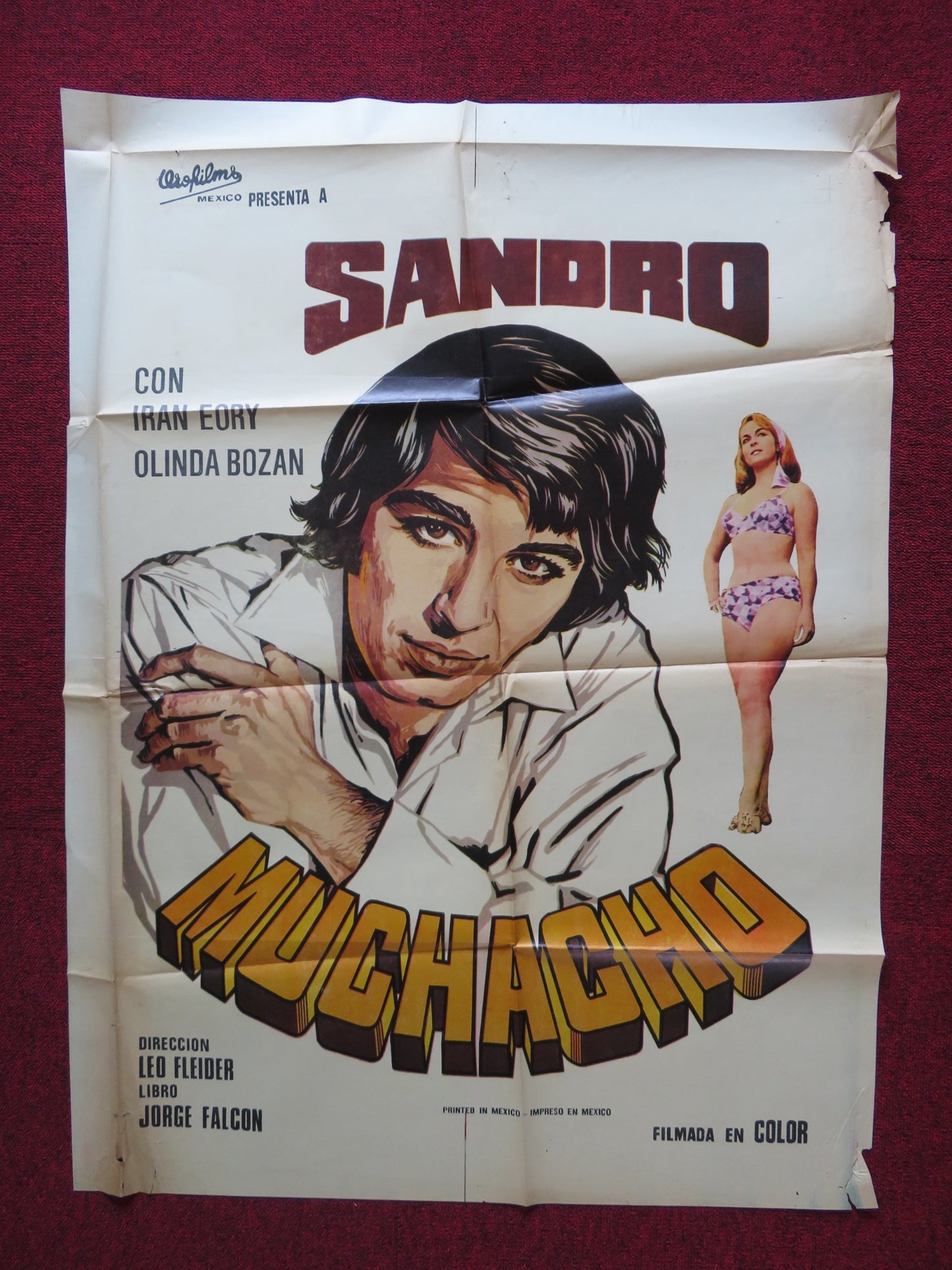 MUCHACHO FOLDED MEXICAN POSTER SANDRO OLINDA BOZAN 1970 - Rendezvous Cinema