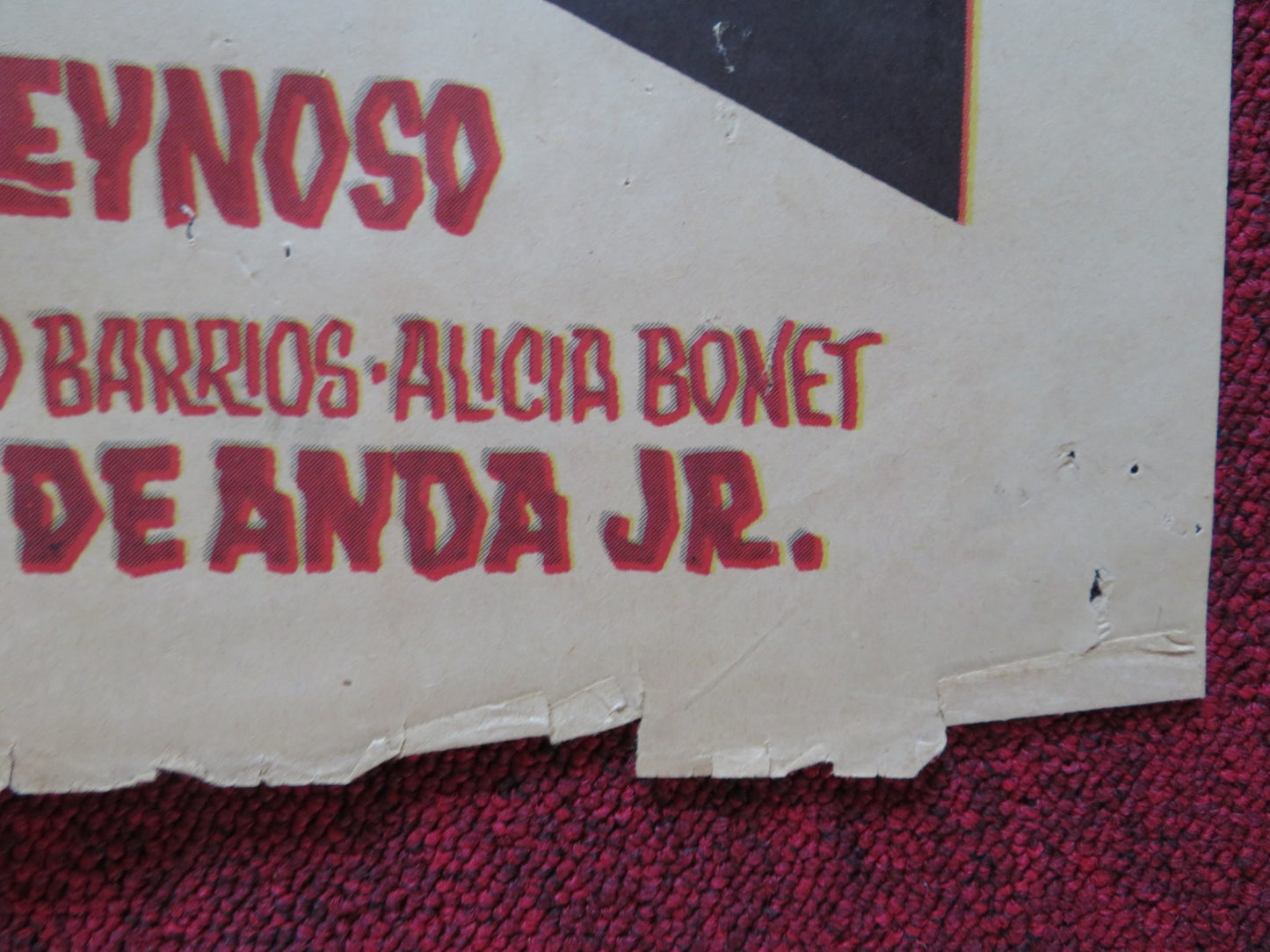 FUERA DE LA LEY FOLDED MEXICAN POSTER RODOLEO DE ANDA SONIA FURIO 1966 - Rendezvous Cinema