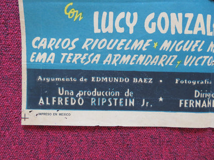 CADENA DE MENTIRAS FOLDED MEXICAN POSTER ADALBERTO MARTINEZ LUCY GONZALEZ 1955 - Rendezvous Cinema