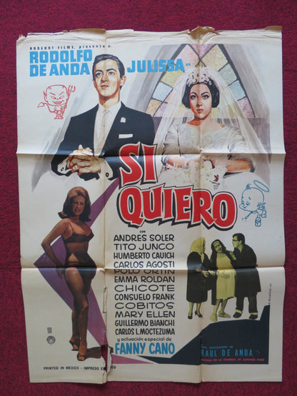 SI QUIERO FOLDED MEXICAN POSTER RODOLFO DE ANDA JULISSA 1967 - Rendezvous Cinema