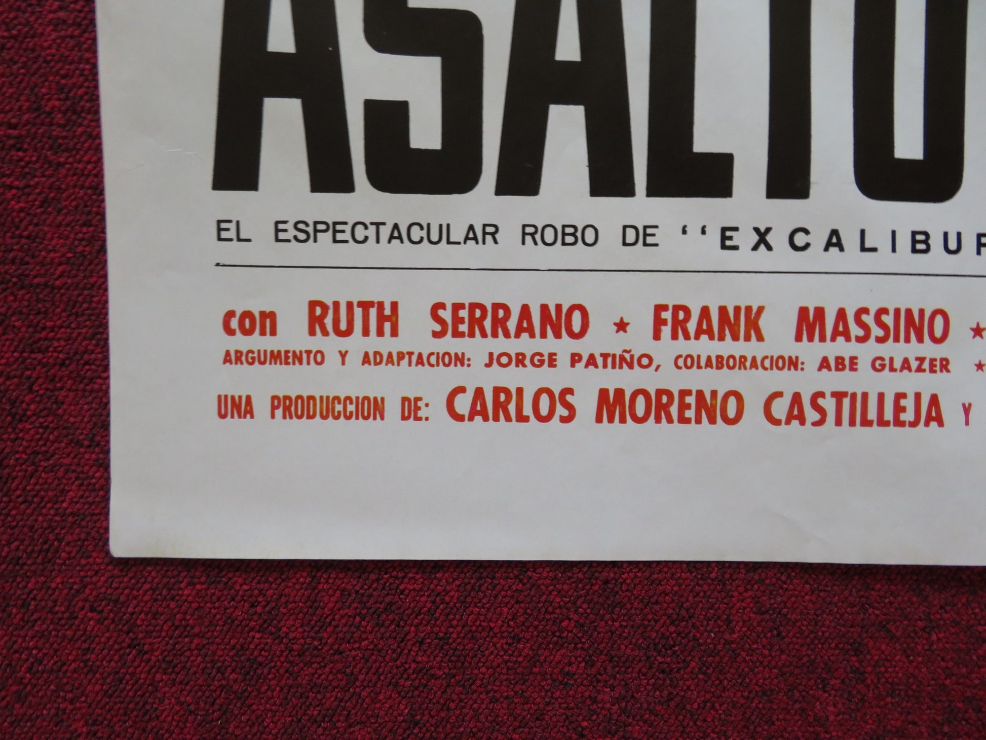 ASALTO EN TIJUANA FOLDED MEXICAN POSTER MARIO ALMADA ROSENDA BERNAL 1984 - Rendezvous Cinema