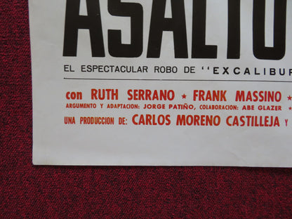 ASALTO EN TIJUANA FOLDED MEXICAN POSTER MARIO ALMADA ROSENDA BERNAL 1984 - Rendezvous Cinema