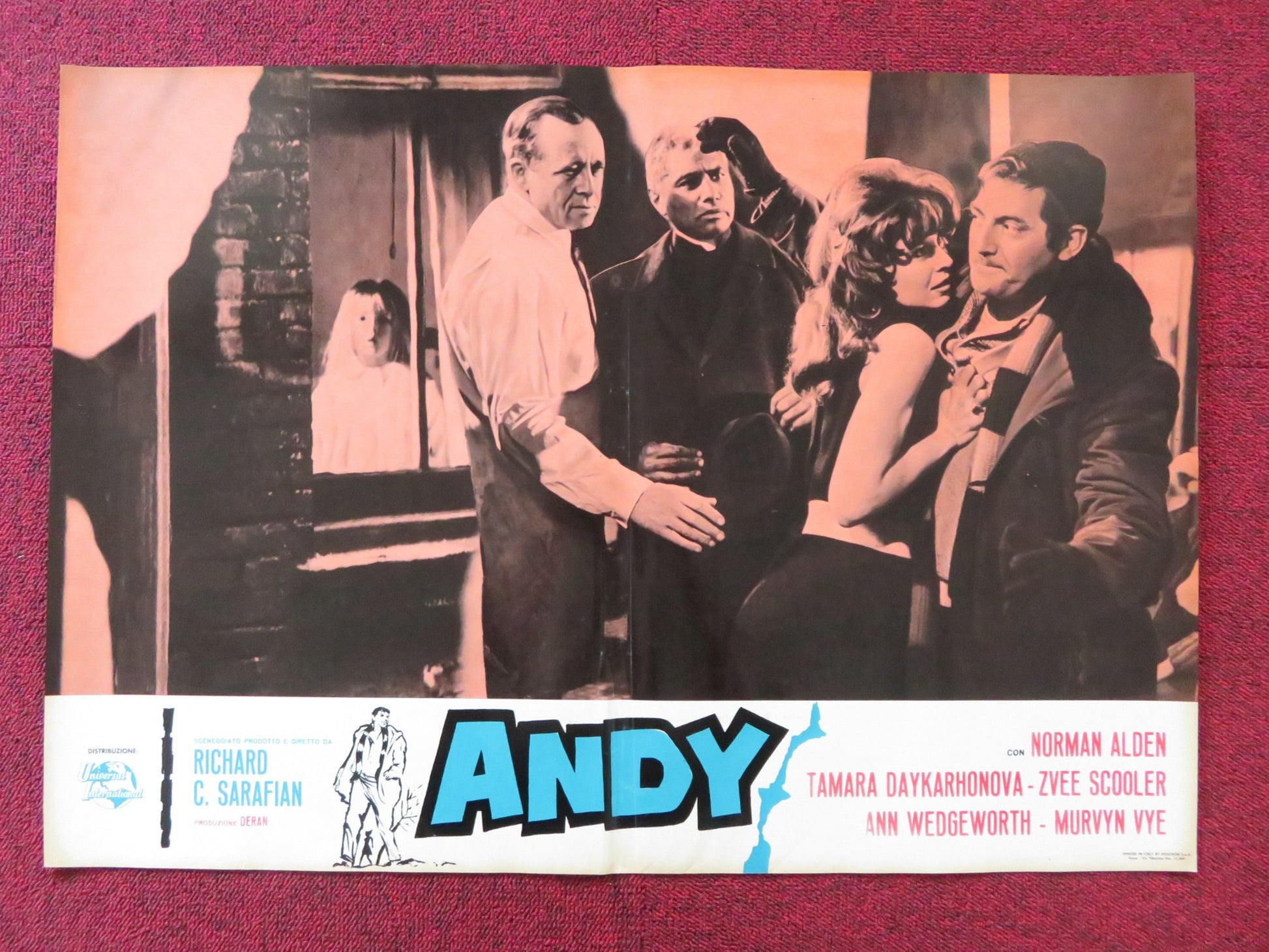 ANDY - B ITALIAN FOTOBUSTA POSTER NORMAN ALDEN TAMARA DAYKARHONOVA 1965 - Rendezvous Cinema