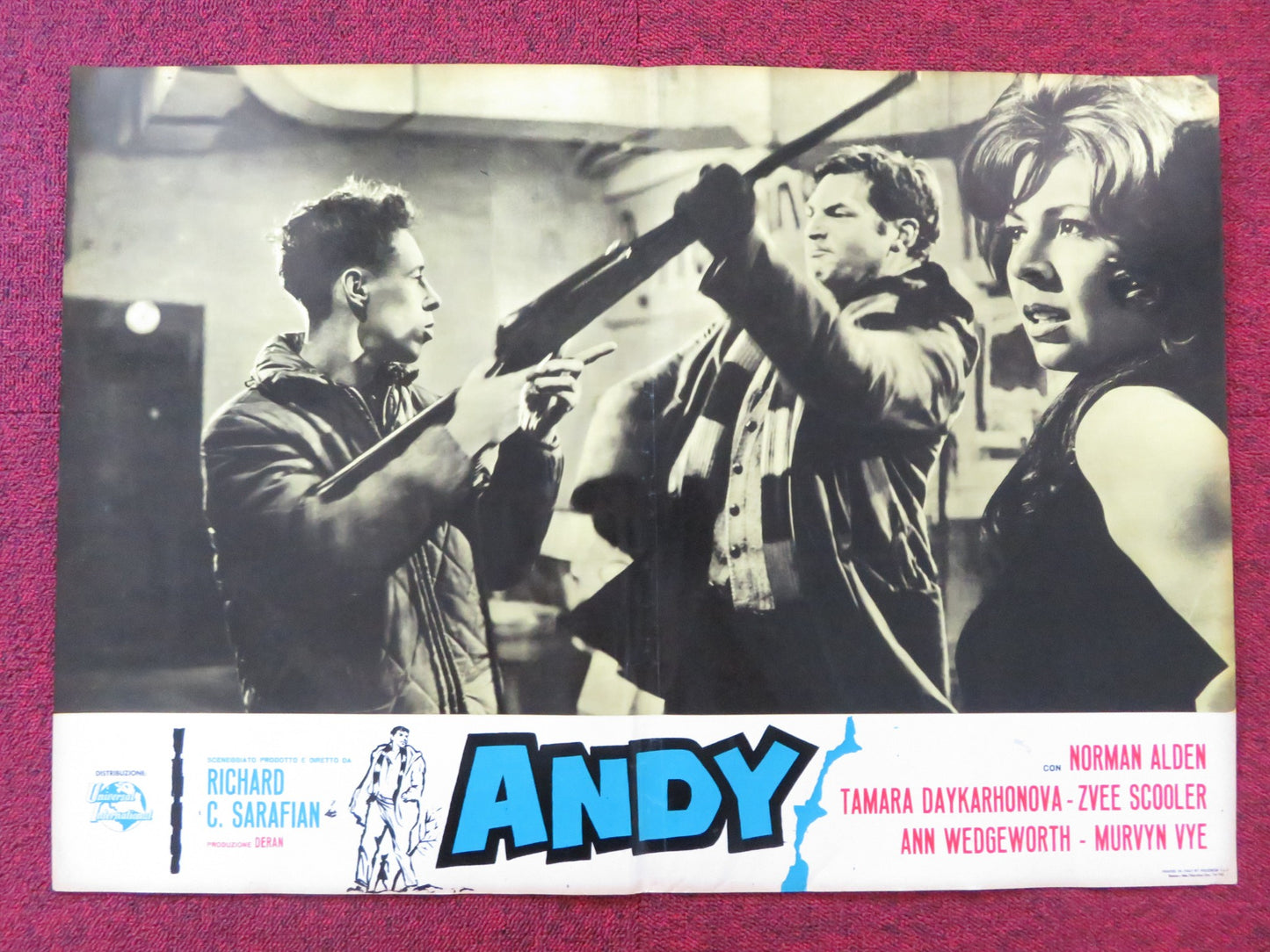 ANDY - D ITALIAN FOTOBUSTA POSTER NORMAN ALDEN TAMARA DAYKARHONOVA 1965 - Rendezvous Cinema