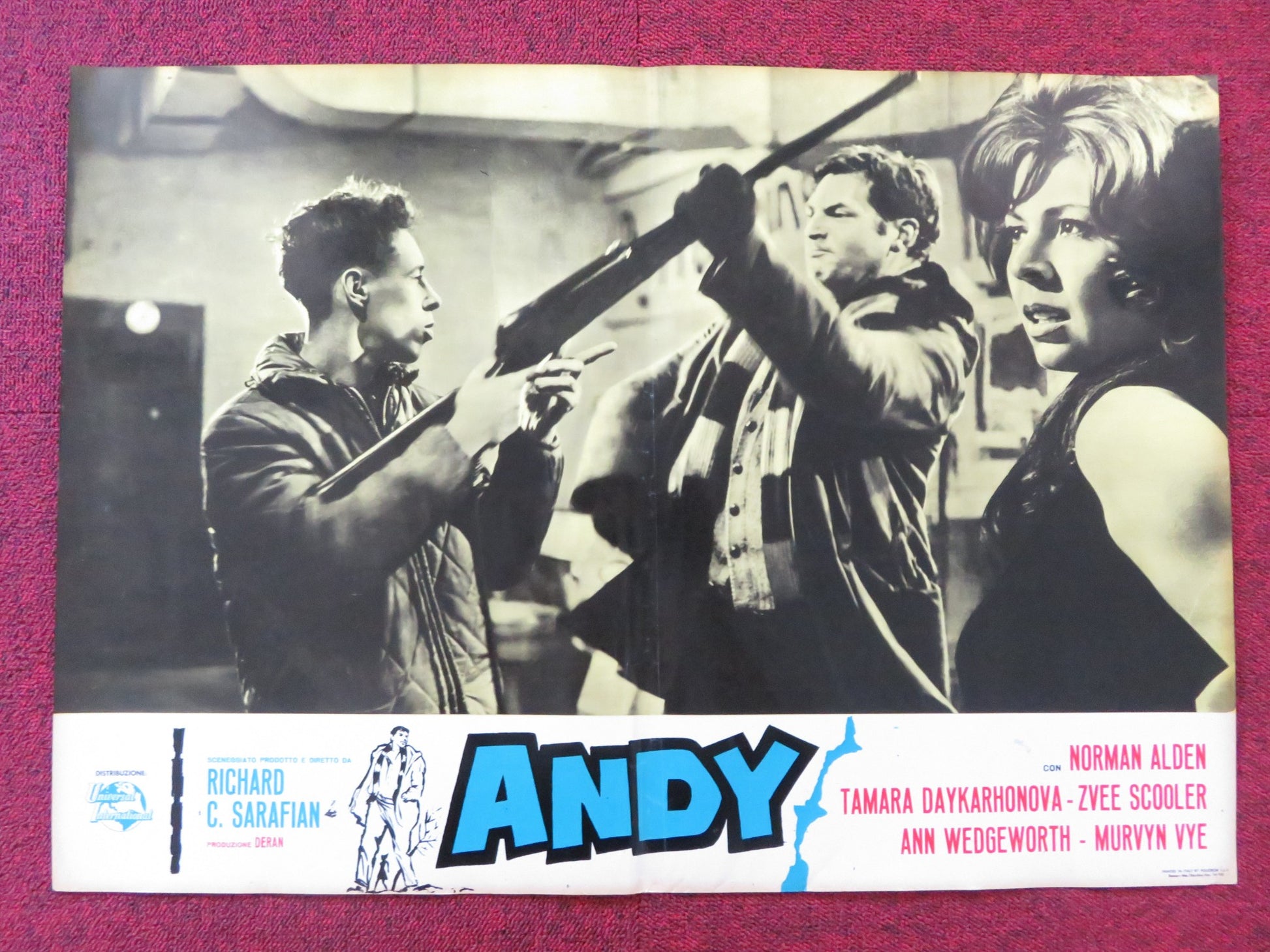 ANDY - D ITALIAN FOTOBUSTA POSTER NORMAN ALDEN TAMARA DAYKARHONOVA 1965 - Rendezvous Cinema