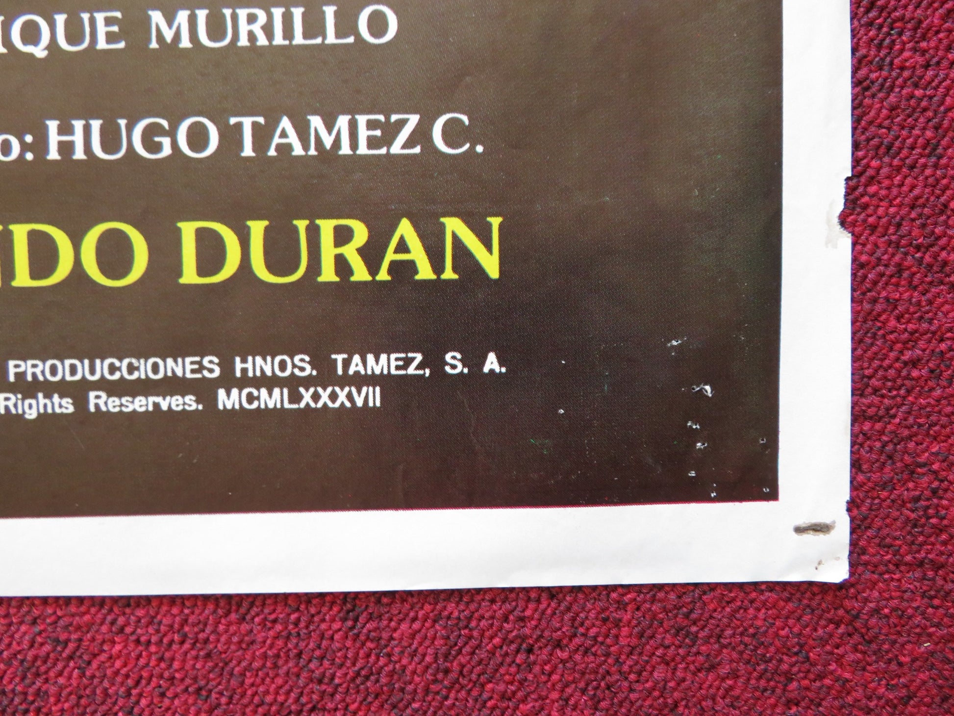 ASESINO NOCTURNO FOLDED MEXICAN POSTER ANDRES GARCIA GREGORIO CASAL 1988 - Rendezvous Cinema