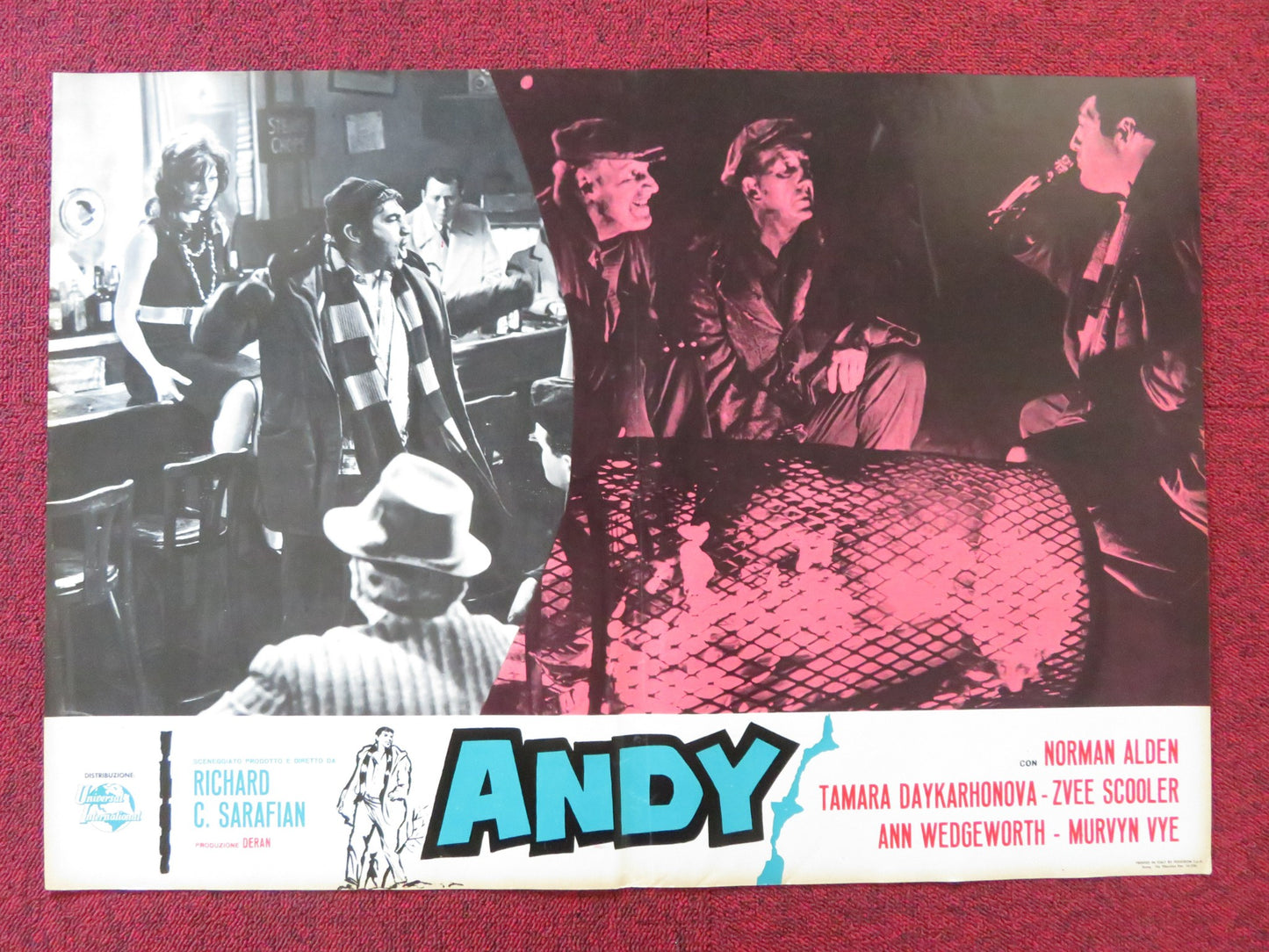 ANDY - F ITALIAN FOTOBUSTA POSTER NORMAN ALDEN TAMARA DAYKARHONOVA 1965 - Rendezvous Cinema