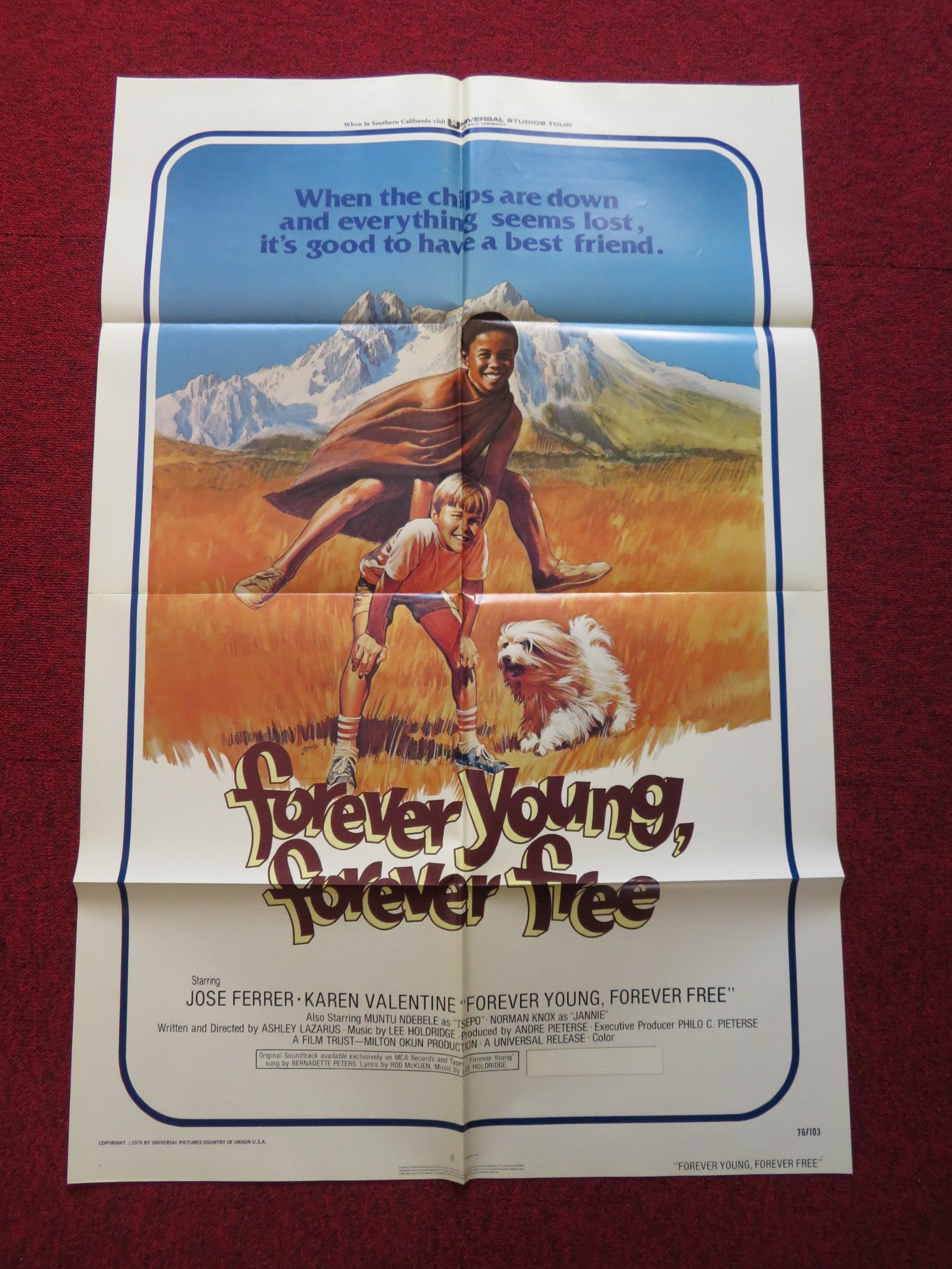 FOREVER YOUNG, FOREVER FREE FOLDED US ONE SHEET POSTER JOSE FERRER 1976 - Rendezvous Cinema