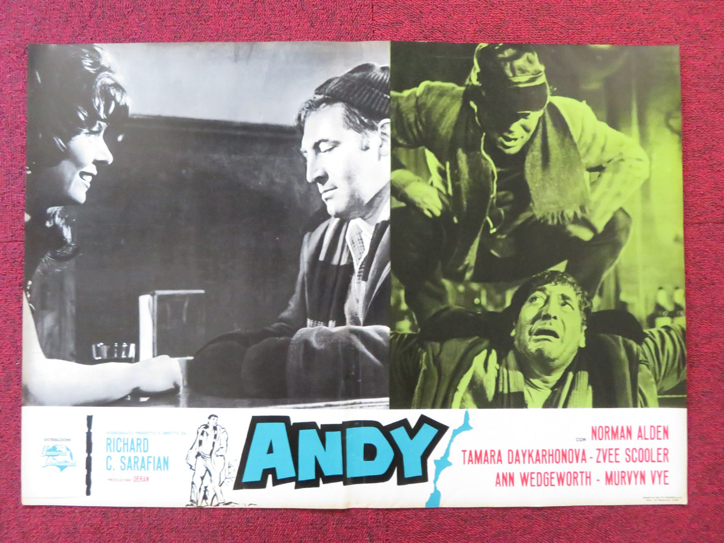 ANDY - G ITALIAN FOTOBUSTA POSTER NORMAN ALDEN TAMARA DAYKARHONOVA 1965 - Rendezvous Cinema