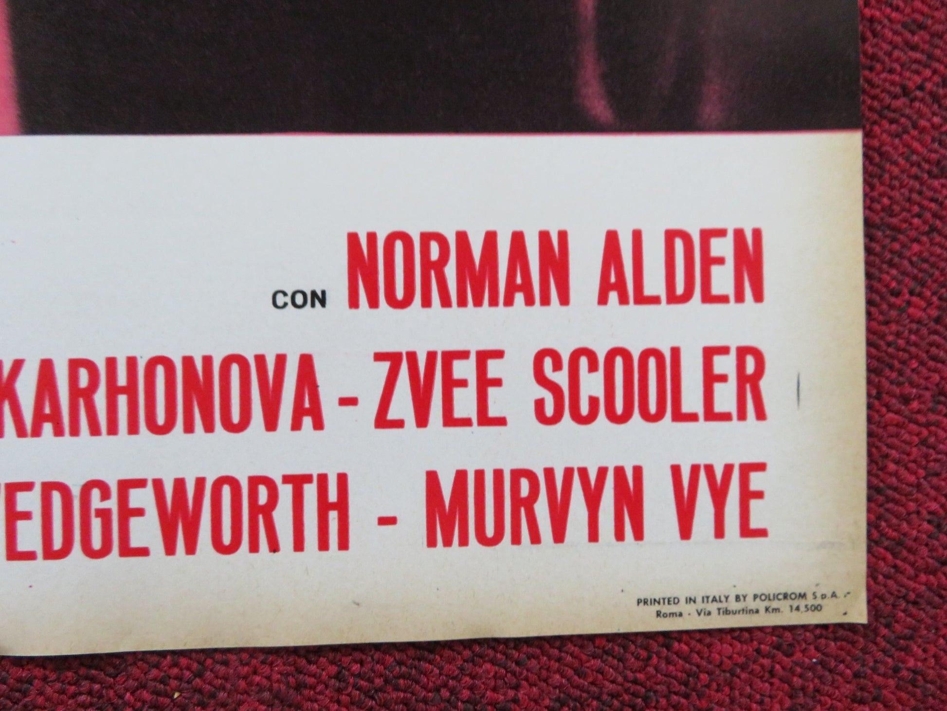 ANDY - H ITALIAN FOTOBUSTA POSTER NORMAN ALDEN TAMARA DAYKARHONOVA 1965 - Rendezvous Cinema