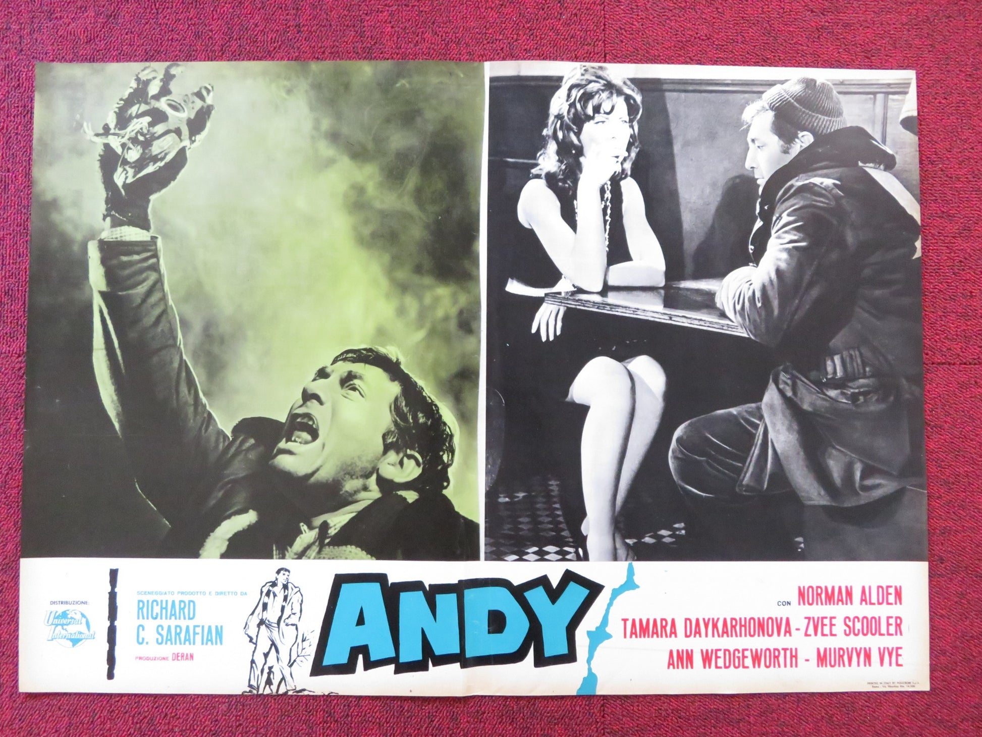 ANDY - I ITALIAN FOTOBUSTA POSTER NORMAN ALDEN TAMARA DAYKARHONOVA 1965 - Rendezvous Cinema