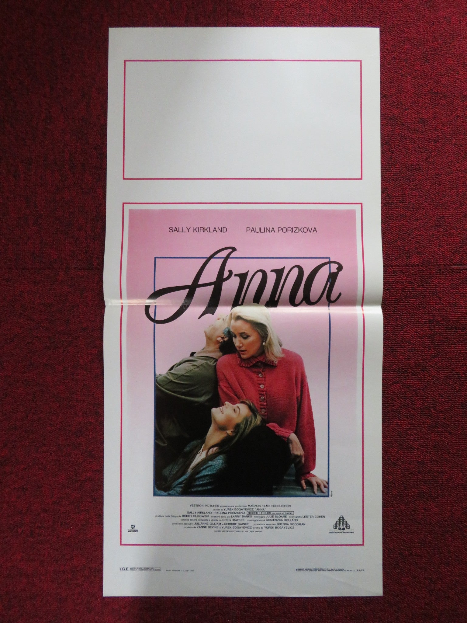 ANNA ITALIAN LOCANDINA POSTER SALLY KIRKLAND PAULINA PORIZKOVA 1987 - Rendezvous Cinema