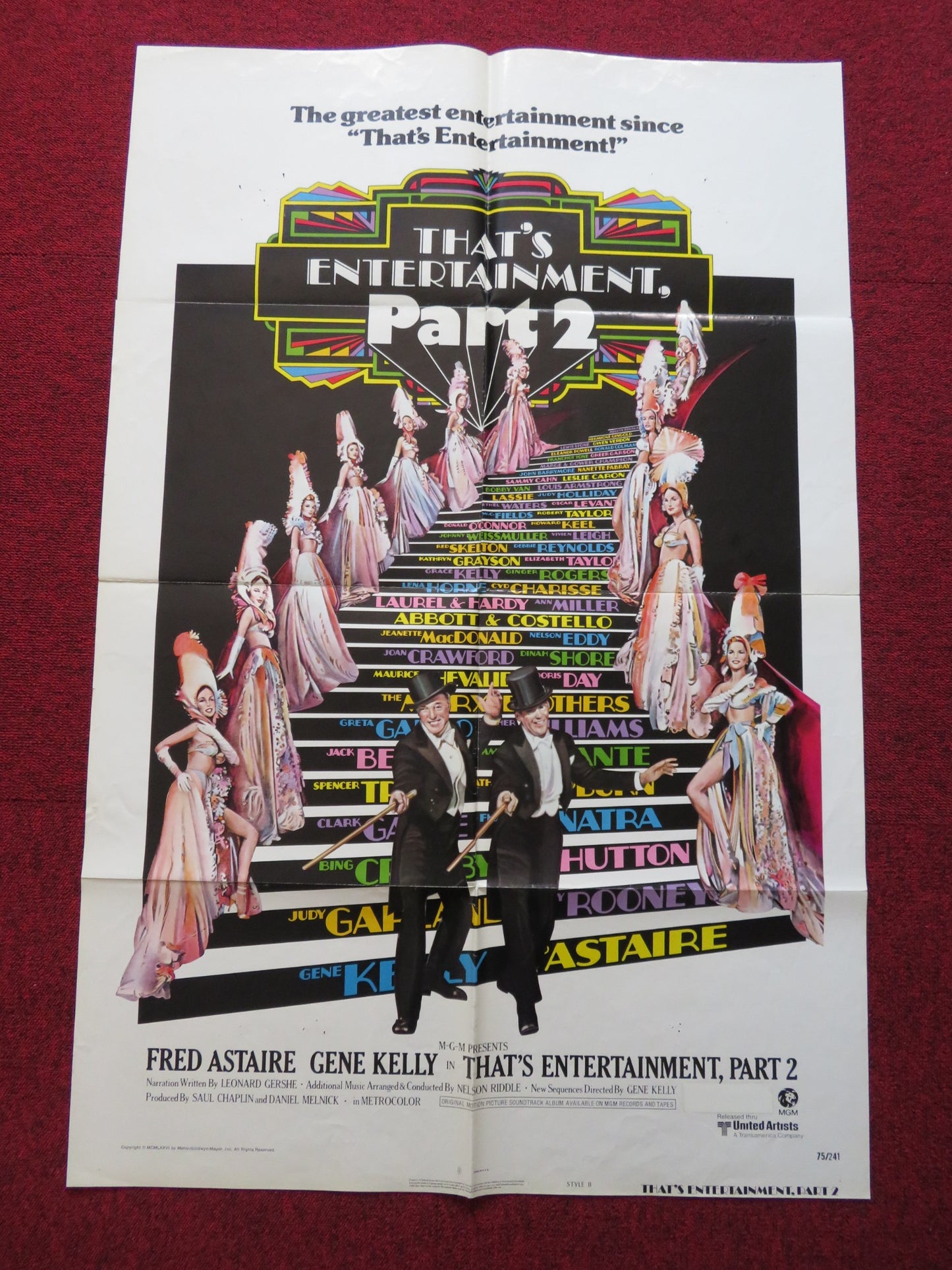THAT'S ENTERTAINMENT, PART II -STYLE B FOLDED US ONE SHEET POSTER F. ASTAIRE '76 - Rendezvous Cinema