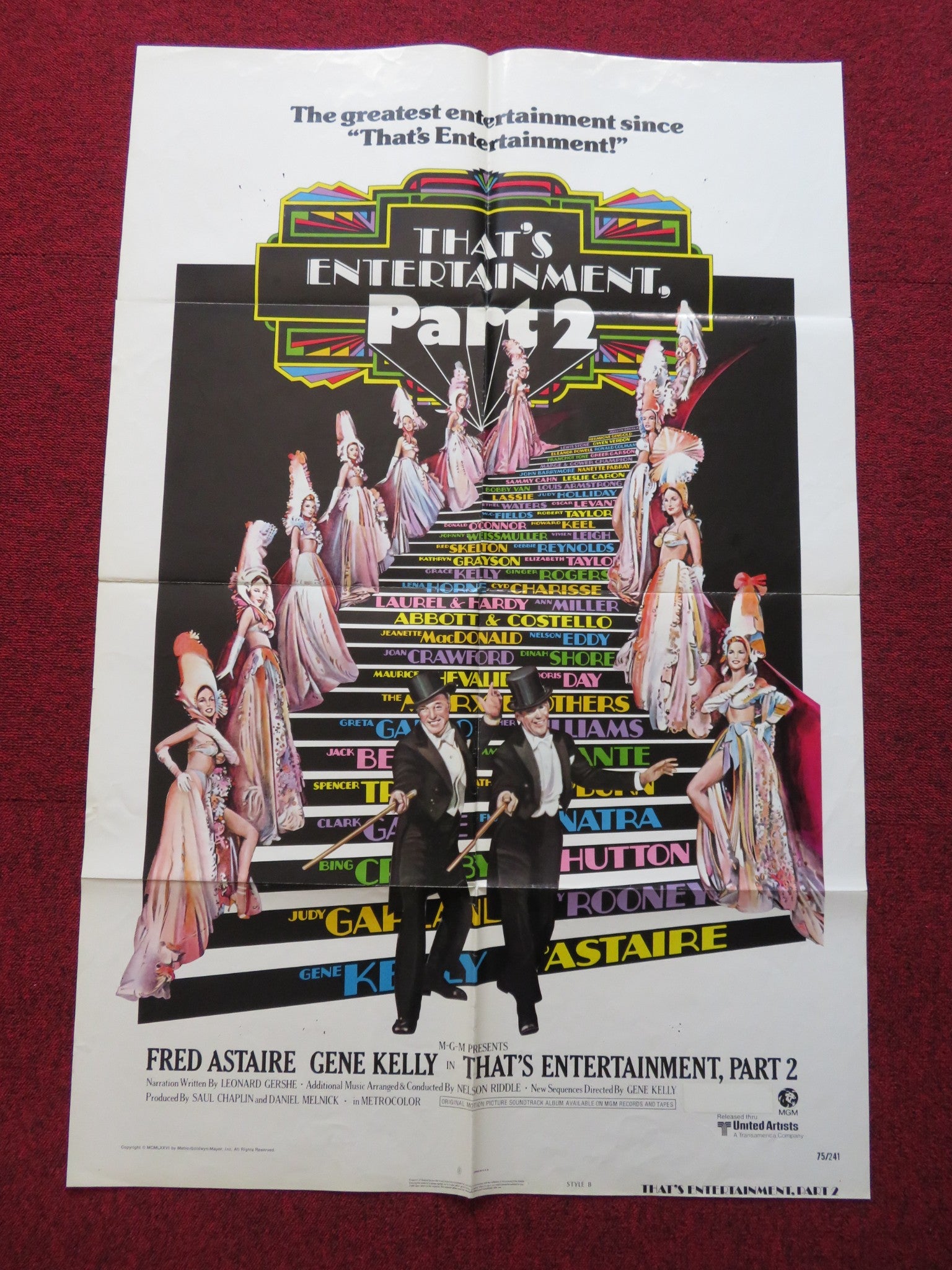 THAT'S ENTERTAINMENT, PART II -STYLE B FOLDED US ONE SHEET POSTER F. ASTAIRE '76 - Rendezvous Cinema