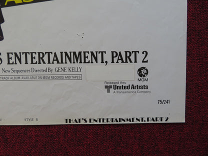 THAT'S ENTERTAINMENT, PART II -STYLE B FOLDED US ONE SHEET POSTER F. ASTAIRE '76 - Rendezvous Cinema