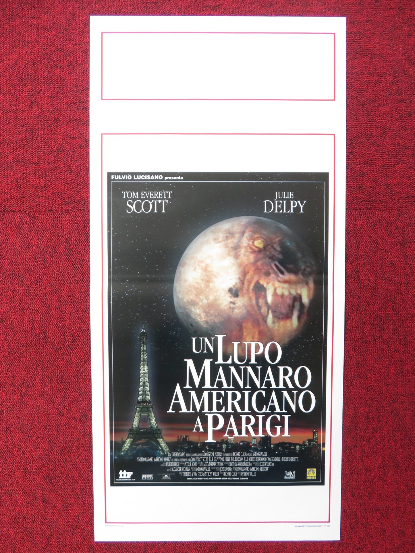 AN AMERICAN WEREWOLF IN PARIS ITALIAN LOCANDINA POSTER TOM EVERETT SCOTT 1997 - Rendezvous Cinema