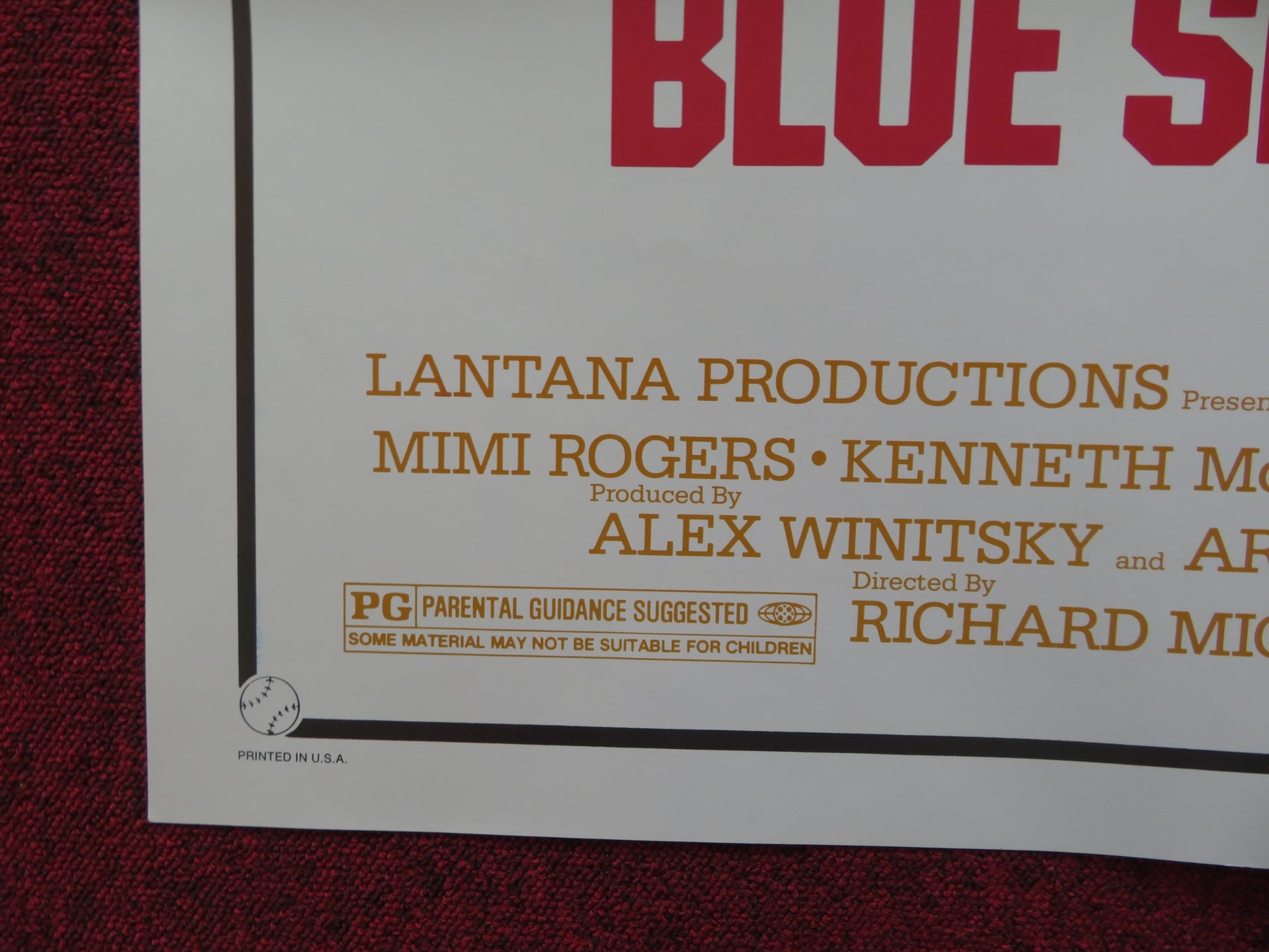 BLUE SKIES AGAIN FOLDED US ONE SHEET POSTER HARRY HAMLIN MIMI ROGERS 1983 - Rendezvous Cinema