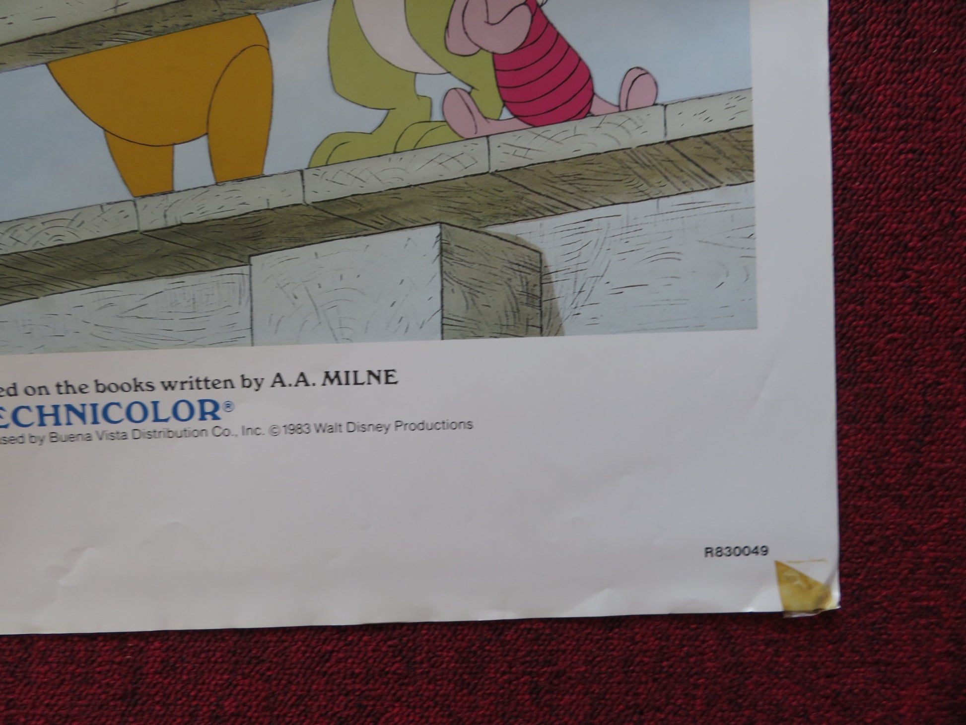 THE SWORD IN THE STONE / WINNIE THE POOH COMBO FOLDED US ONE SHEET POSTER 1983 - Rendezvous Cinema