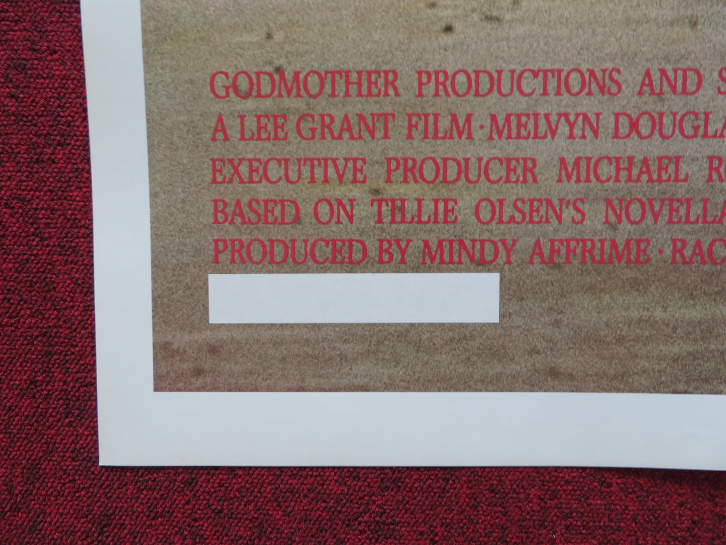 TELL ME A RIDDLE FOLDED US ONE SHEET POSTER MELVYN DOUGLAS LILA KEDROVA 1980 - Rendezvous Cinema