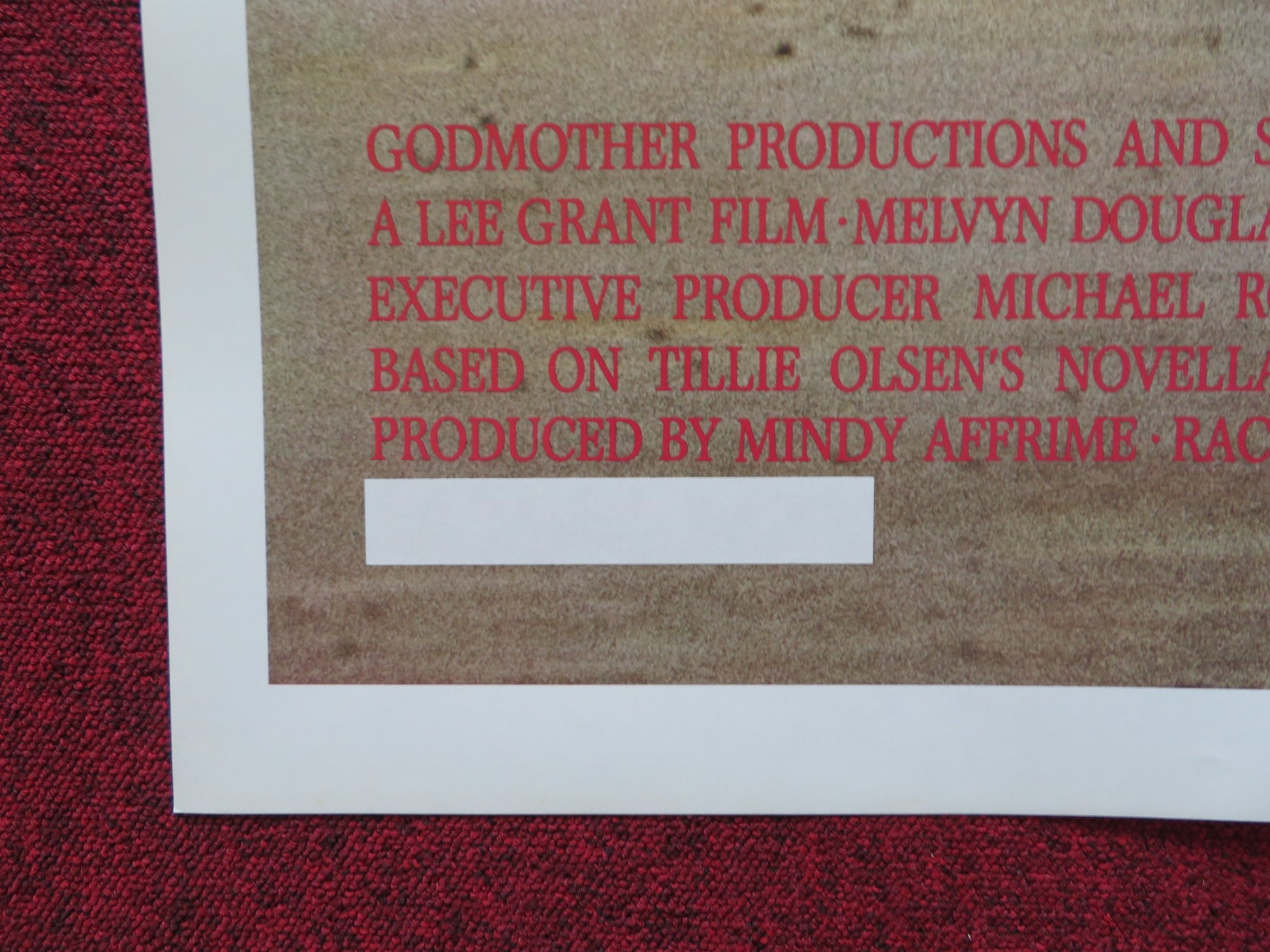 TELL ME A RIDDLE FOLDED US ONE SHEET POSTER MELVYN DOUGLAS LILA KEDROVA 1980 - Rendezvous Cinema