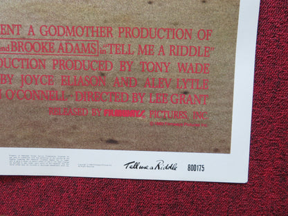 TELL ME A RIDDLE FOLDED US ONE SHEET POSTER MELVYN DOUGLAS LILA KEDROVA 1980 - Rendezvous Cinema