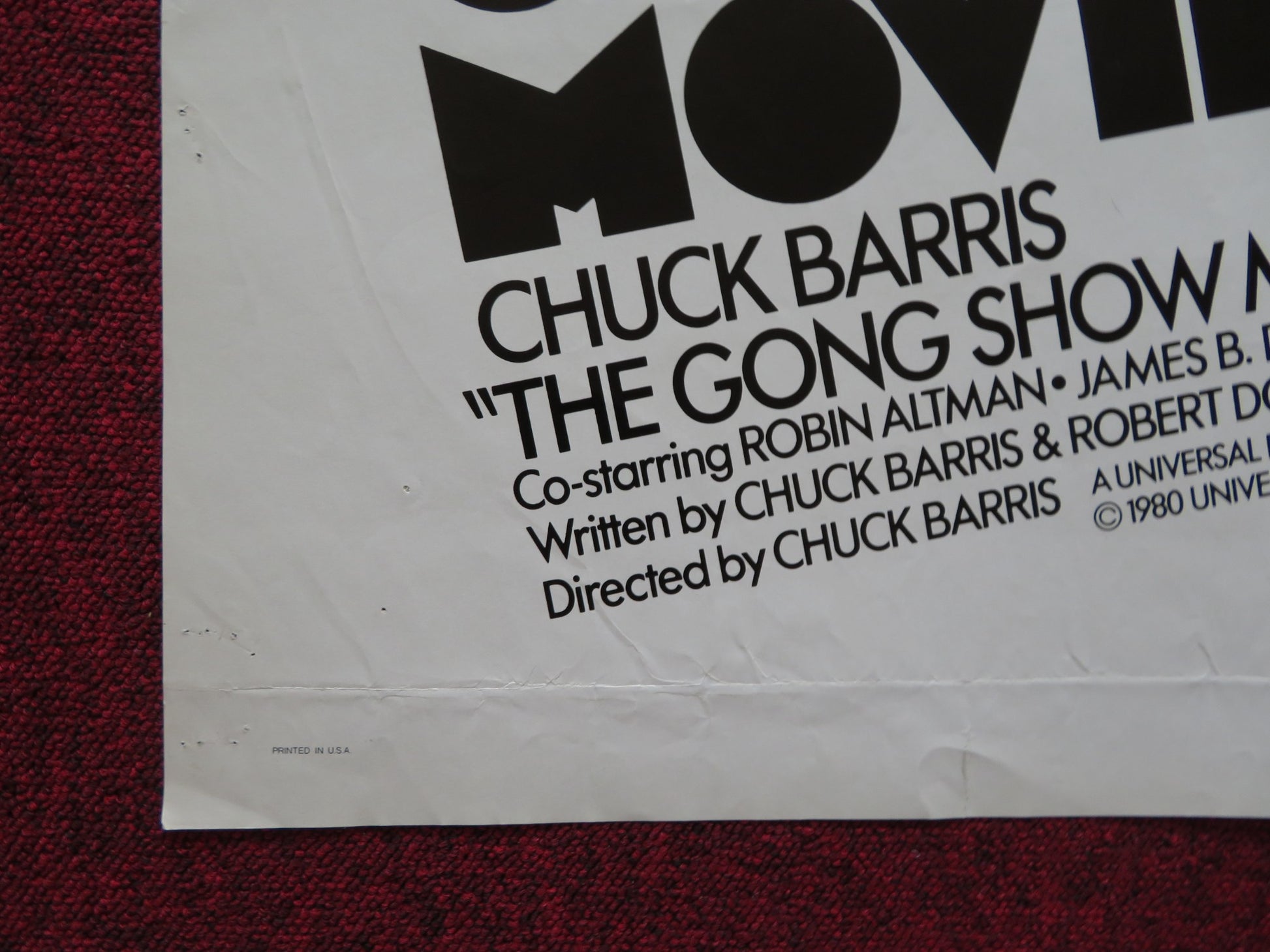 THE GONG SHOW MOVIE FOLDED US ONE SHEET POSTER CHUCK BARRIS ROBIN ALTMAN 1980 - Rendezvous Cinema