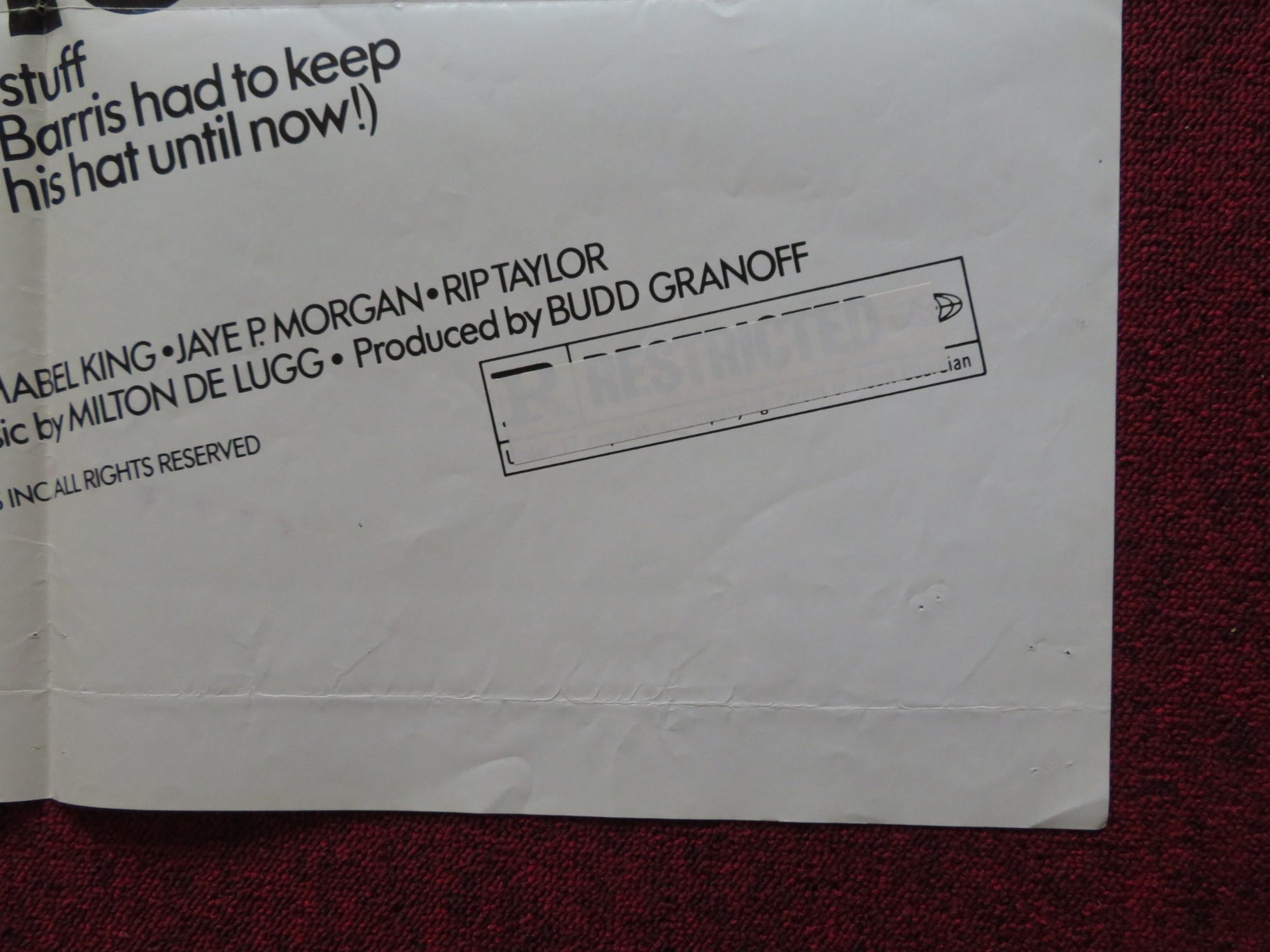 THE GONG SHOW MOVIE FOLDED US ONE SHEET POSTER CHUCK BARRIS ROBIN ALTMAN 1980 - Rendezvous Cinema