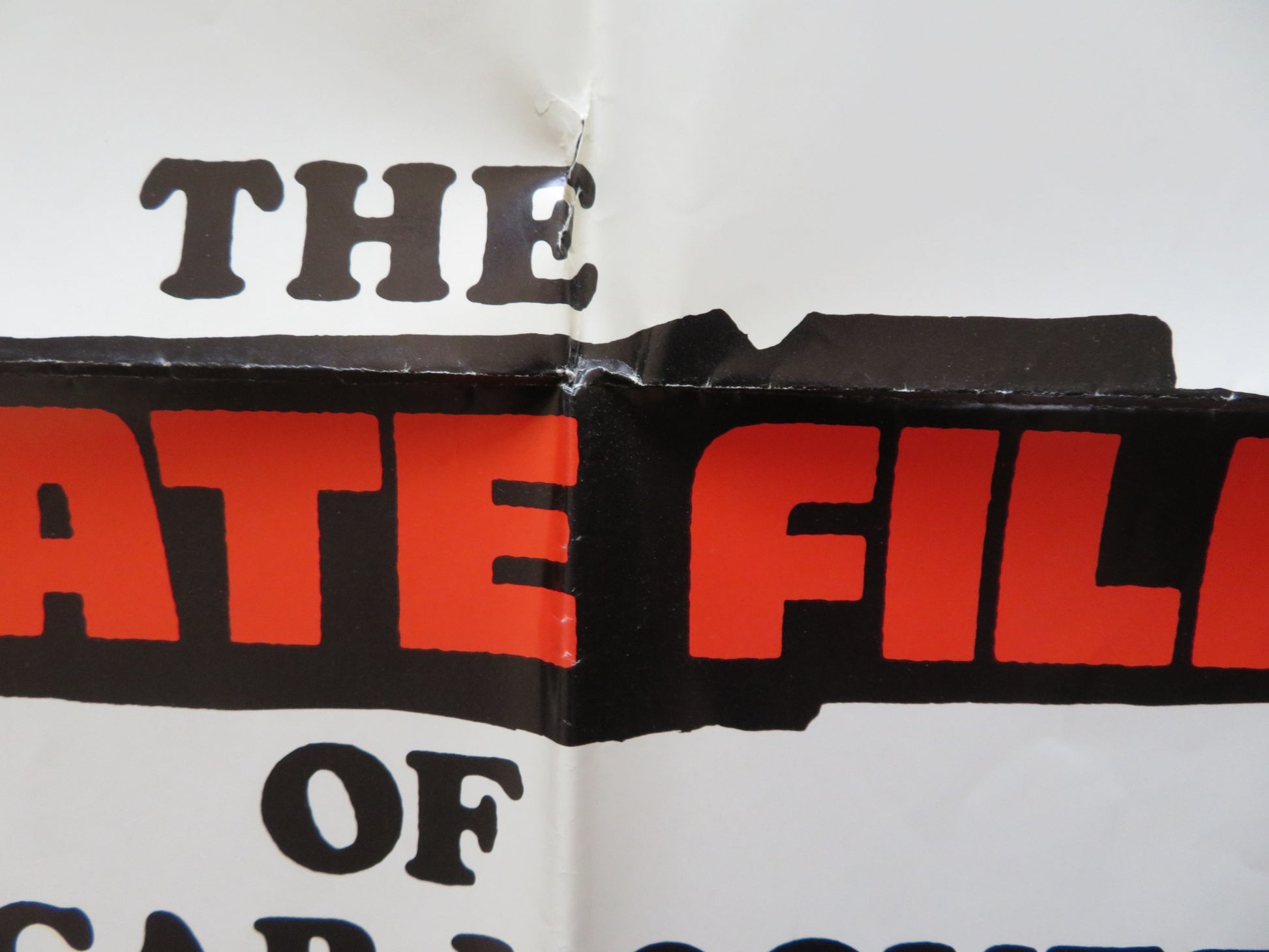 THE PRIVATE FILES OF J. EDGAR HOOVER FOLDED US ONE SHEET POSTER B. CRAWFORD 1977 - Rendezvous Cinema