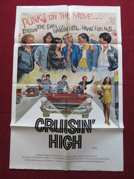 CRUISIN HIGH FOLDED US ONE SHEET POSTER DAVID KYLE STEVE BOND 1979 - Rendezvous Cinema