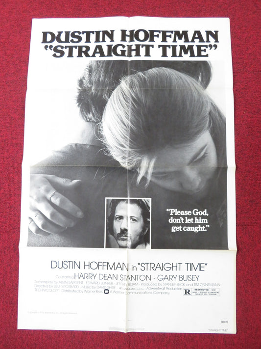 STRAIGHT TIME FOLDED US ONE SHEET POSTER DUSTIN HOFFMAN GARY BUSEY 1978