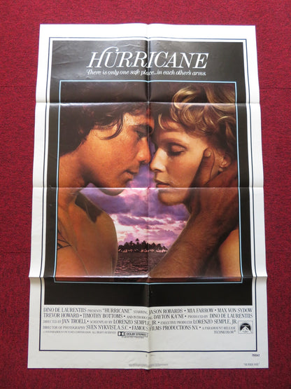 HURRICANE FOLDED US ONE SHEET POSTER JASON ROBARDS MIA FARROW 1979 - Rendezvous Cinema