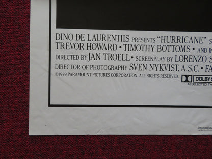 HURRICANE FOLDED US ONE SHEET POSTER JASON ROBARDS MIA FARROW 1979 - Rendezvous Cinema