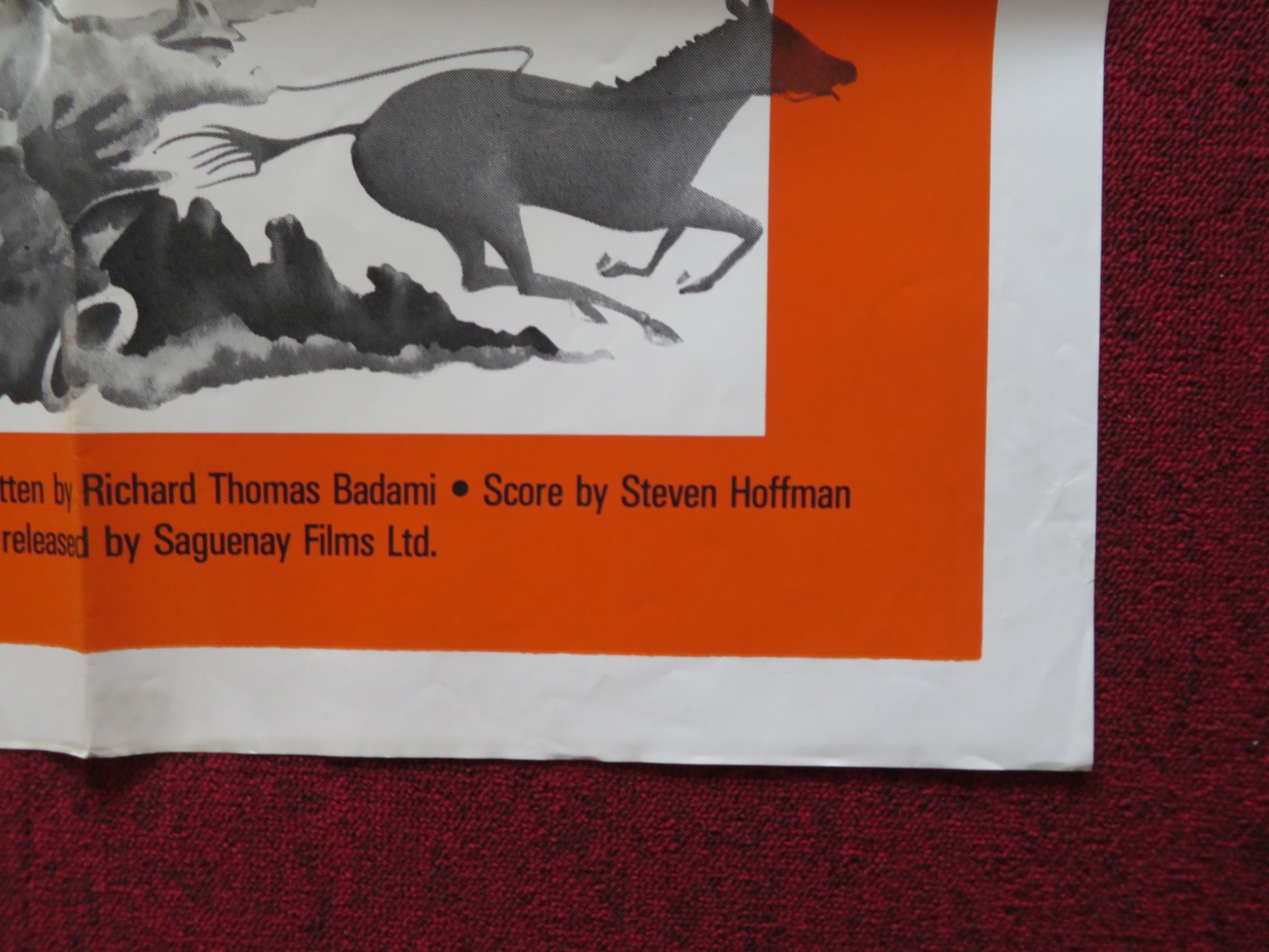 RUN FOR BLUE FOLDED US ONE SHEET POSTER REX ALLEN 1977 - Rendezvous Cinema