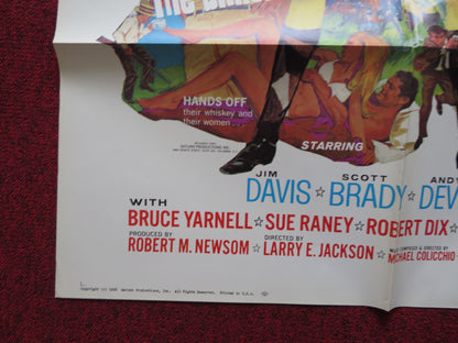 THE ROAD HUSTLERS FOLDED US ONE SHEET POSTER JIM DAVIS SCOTT BRADY 1968 - Rendezvous Cinema