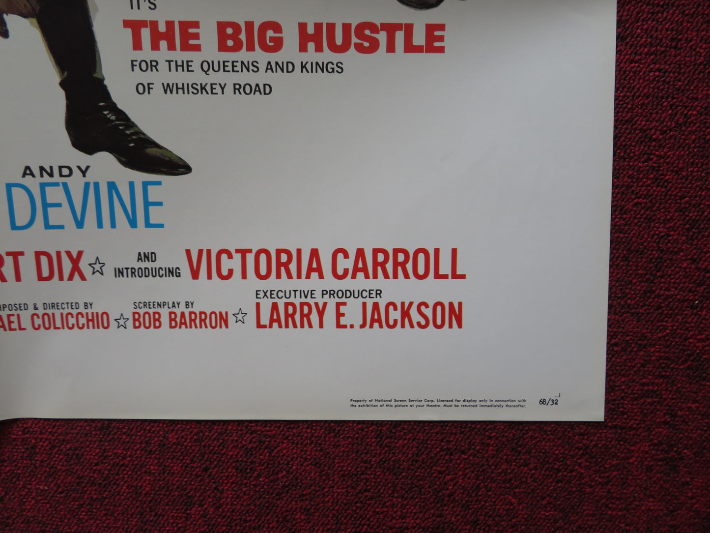 THE ROAD HUSTLERS FOLDED US ONE SHEET POSTER JIM DAVIS SCOTT BRADY 1968 - Rendezvous Cinema