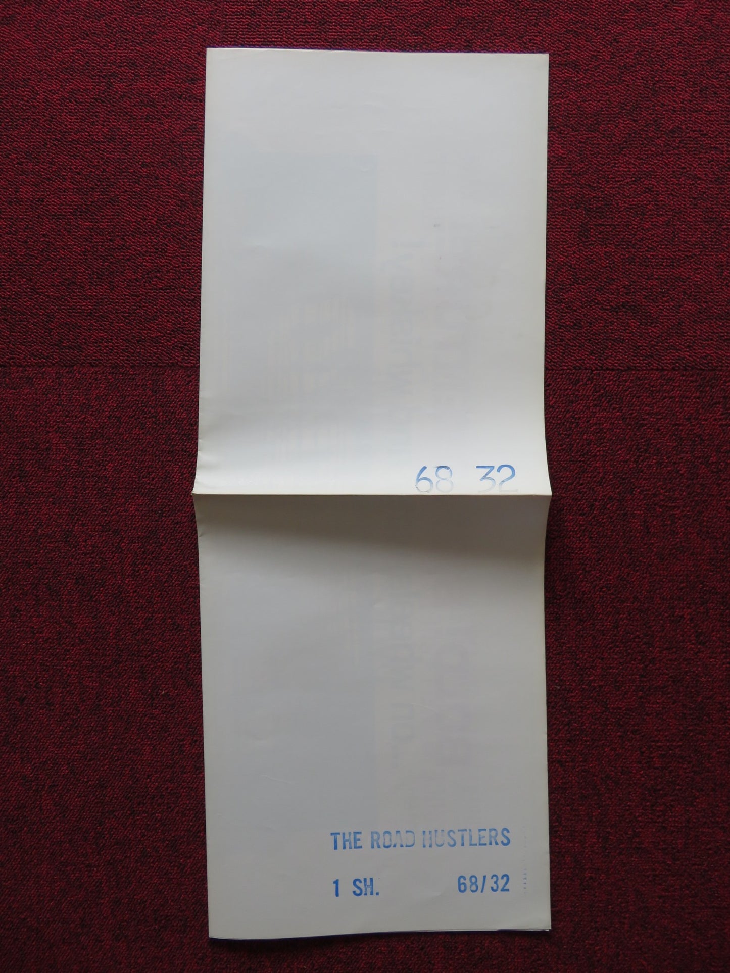 THE ROAD HUSTLERS FOLDED US ONE SHEET POSTER JIM DAVIS SCOTT BRADY 1968 - Rendezvous Cinema