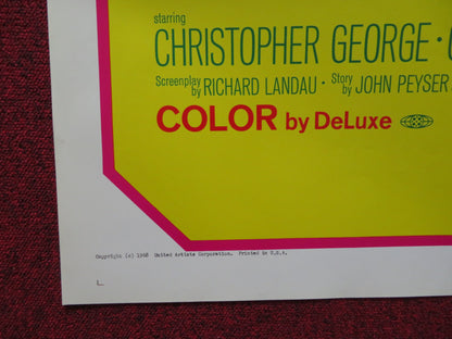 MASSACRE HARBOR FOLDED US ONE SHEET POSTER CHRISTOPHER GEORGE GARY RAYMOND 1968 - Rendezvous Cinema