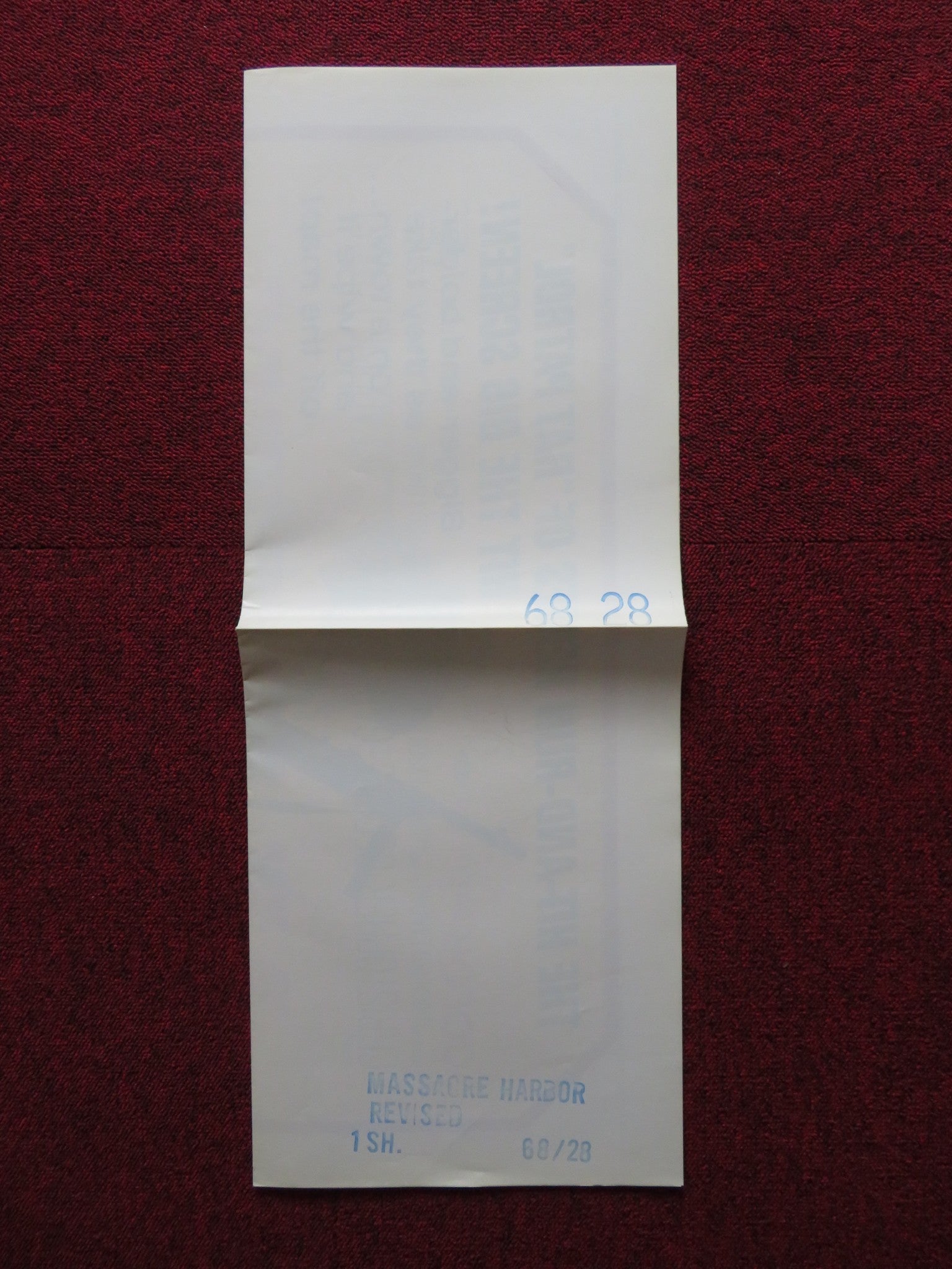 MASSACRE HARBOR FOLDED US ONE SHEET POSTER CHRISTOPHER GEORGE GARY RAYMOND 1968 - Rendezvous Cinema