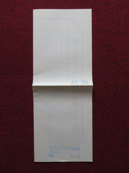 MASSACRE HARBOR FOLDED US ONE SHEET POSTER CHRISTOPHER GEORGE GARY RAYMOND 1968 - Rendezvous Cinema