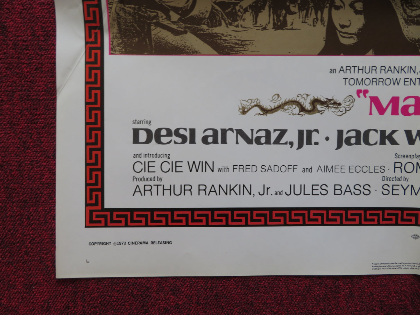 MARCO FOLDED US ONE SHEET POSTER DESI ARNAZ JR. JACK WESTON 1973 - Rendezvous Cinema