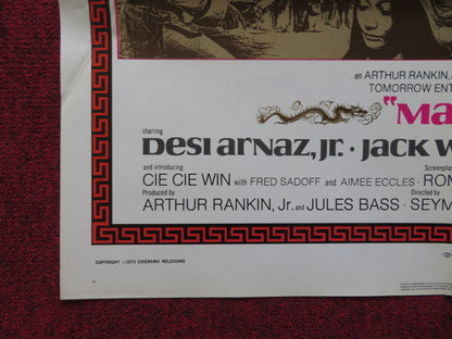 MARCO FOLDED US ONE SHEET POSTER DESI ARNAZ JR. JACK WESTON 1973 - Rendezvous Cinema